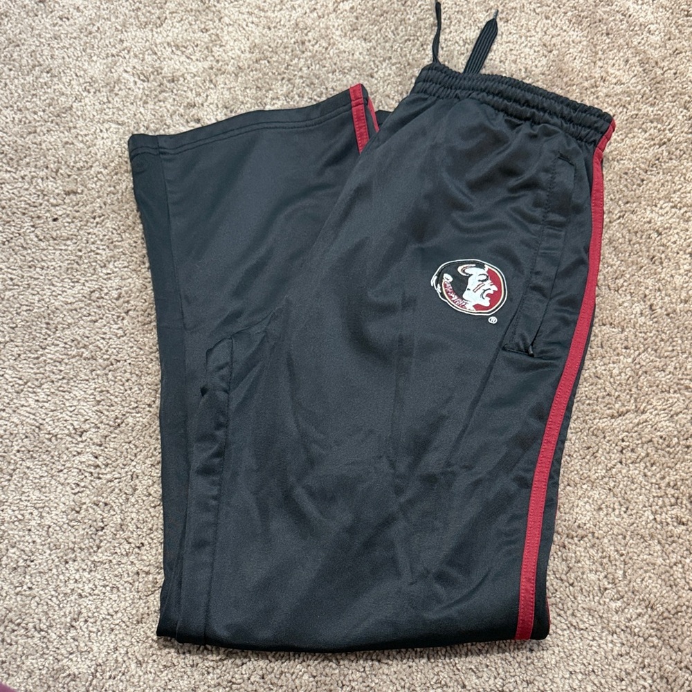 Stadium Athletics Kids Black Joggers with Red Trim
